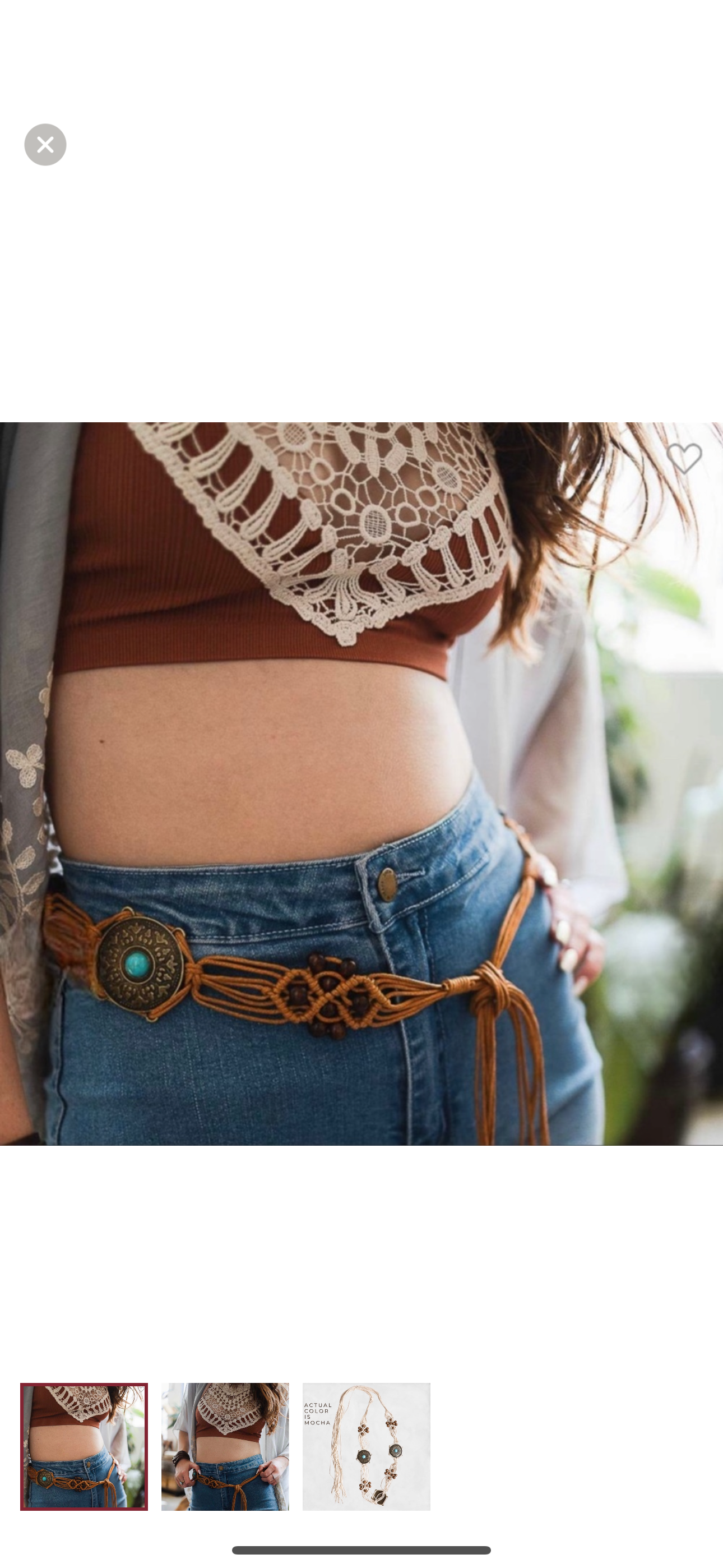 Medallion Macramé Belt