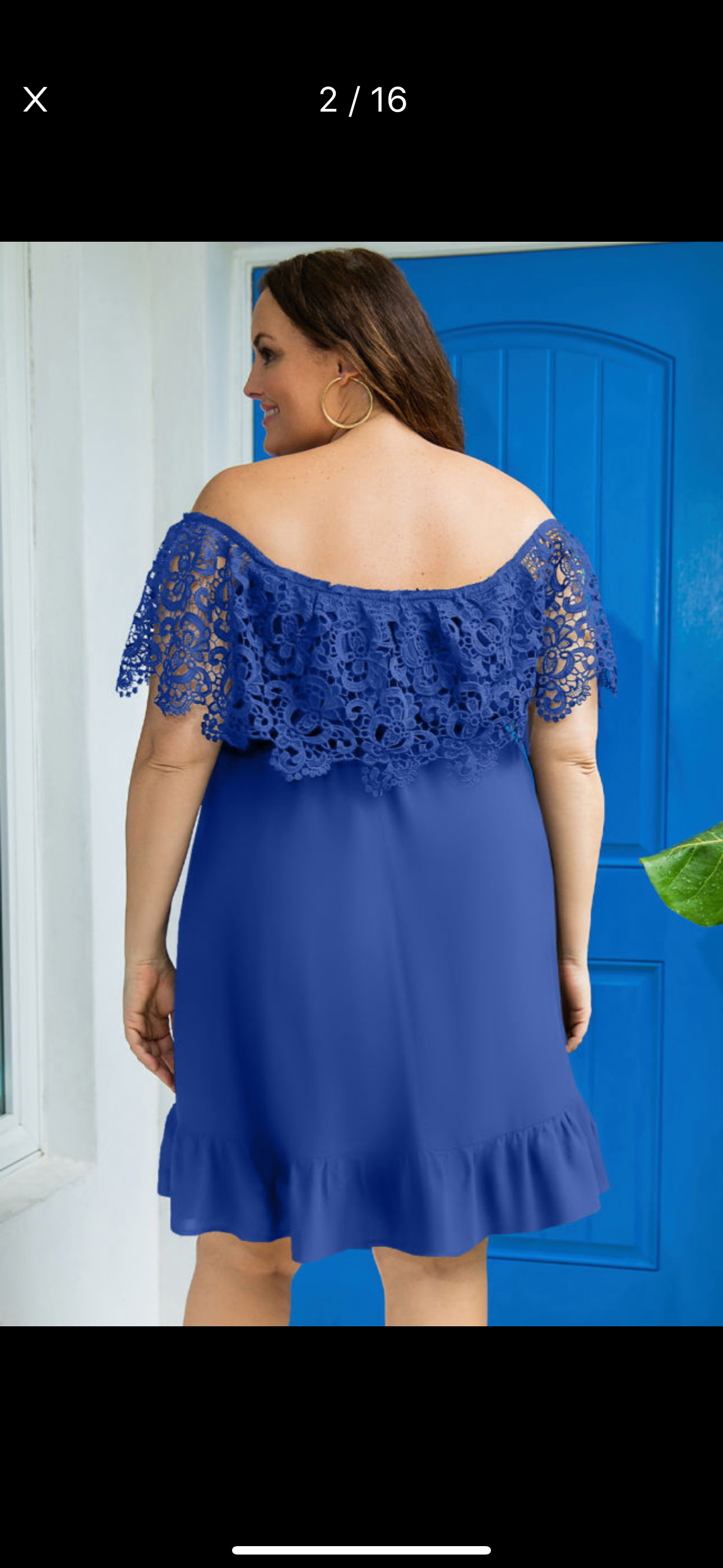 Plus Off-Shoulder Lace Dress