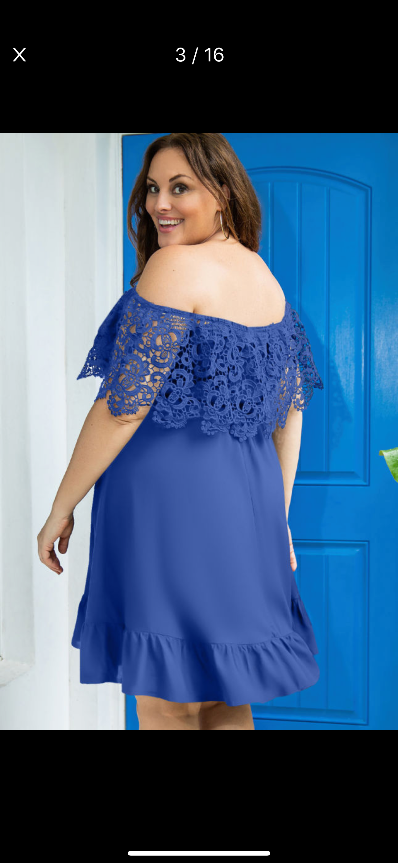 Plus Off-Shoulder Lace Dress