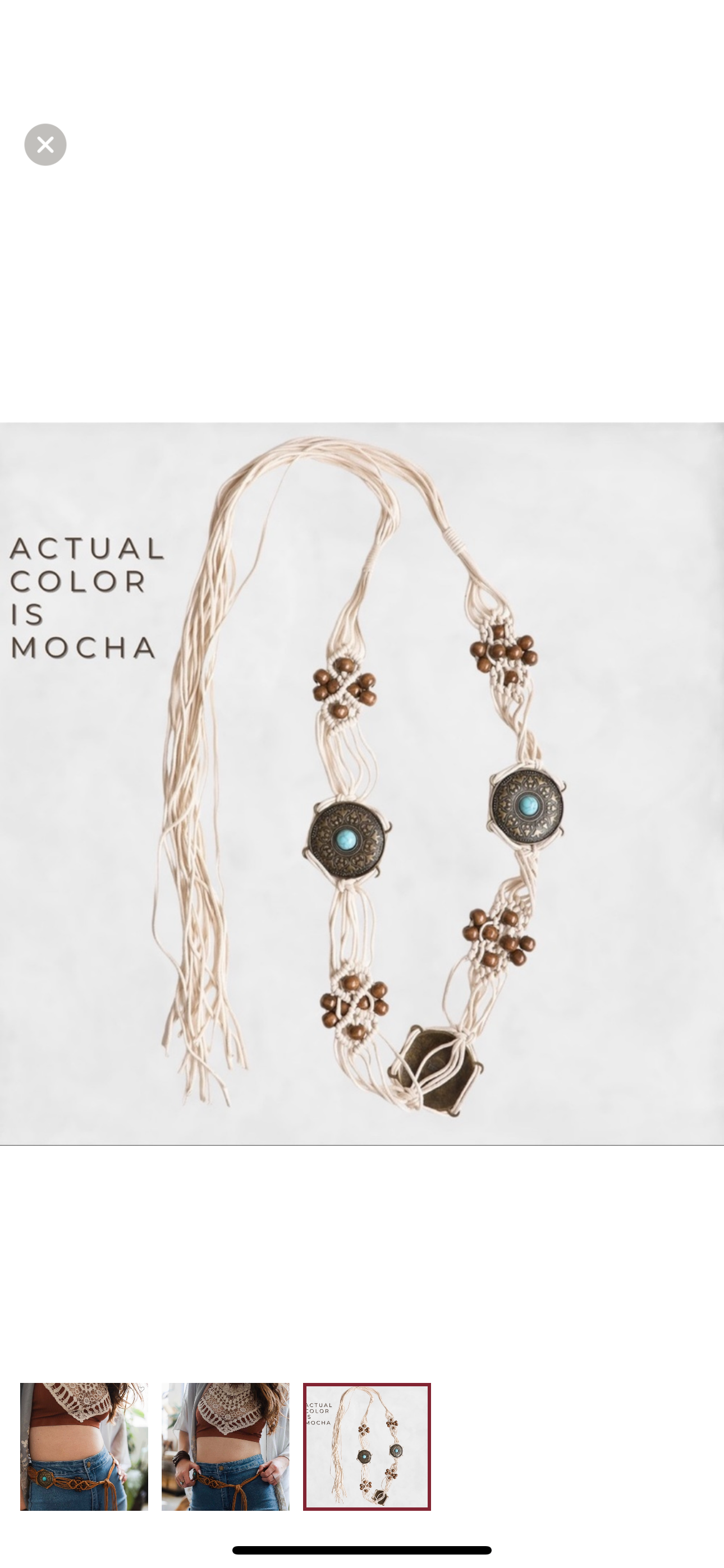 Medallion Macramé Belt