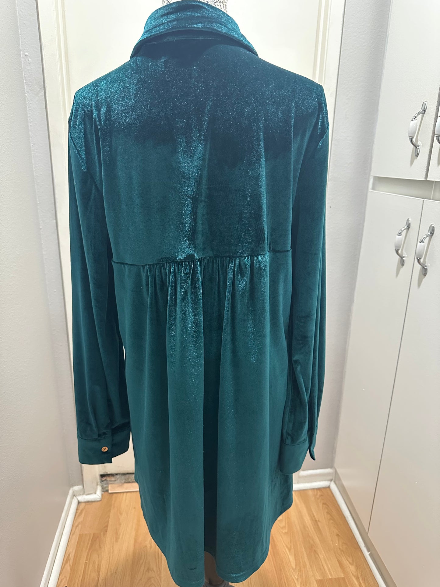 Emerald Velvet Dress