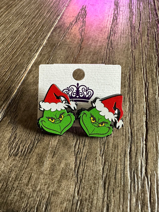 Christmas Grinch Earrings