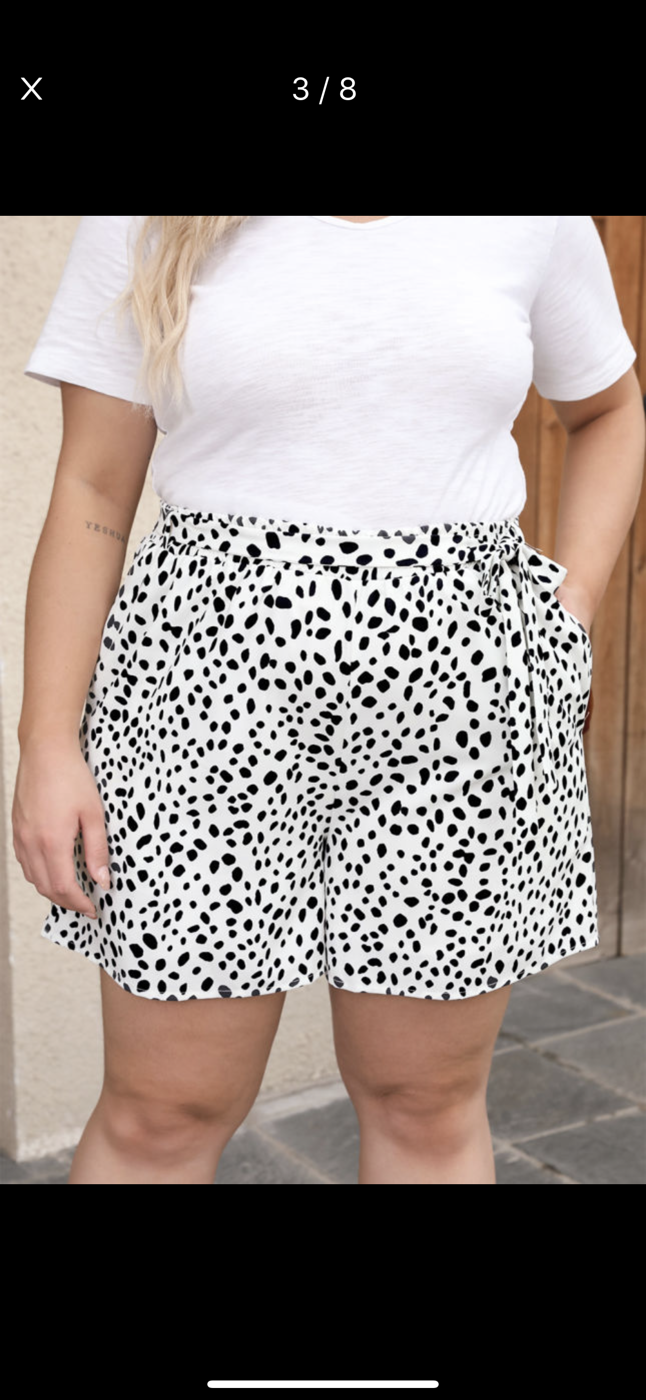 Plus Dalmatian High Waist Shorts