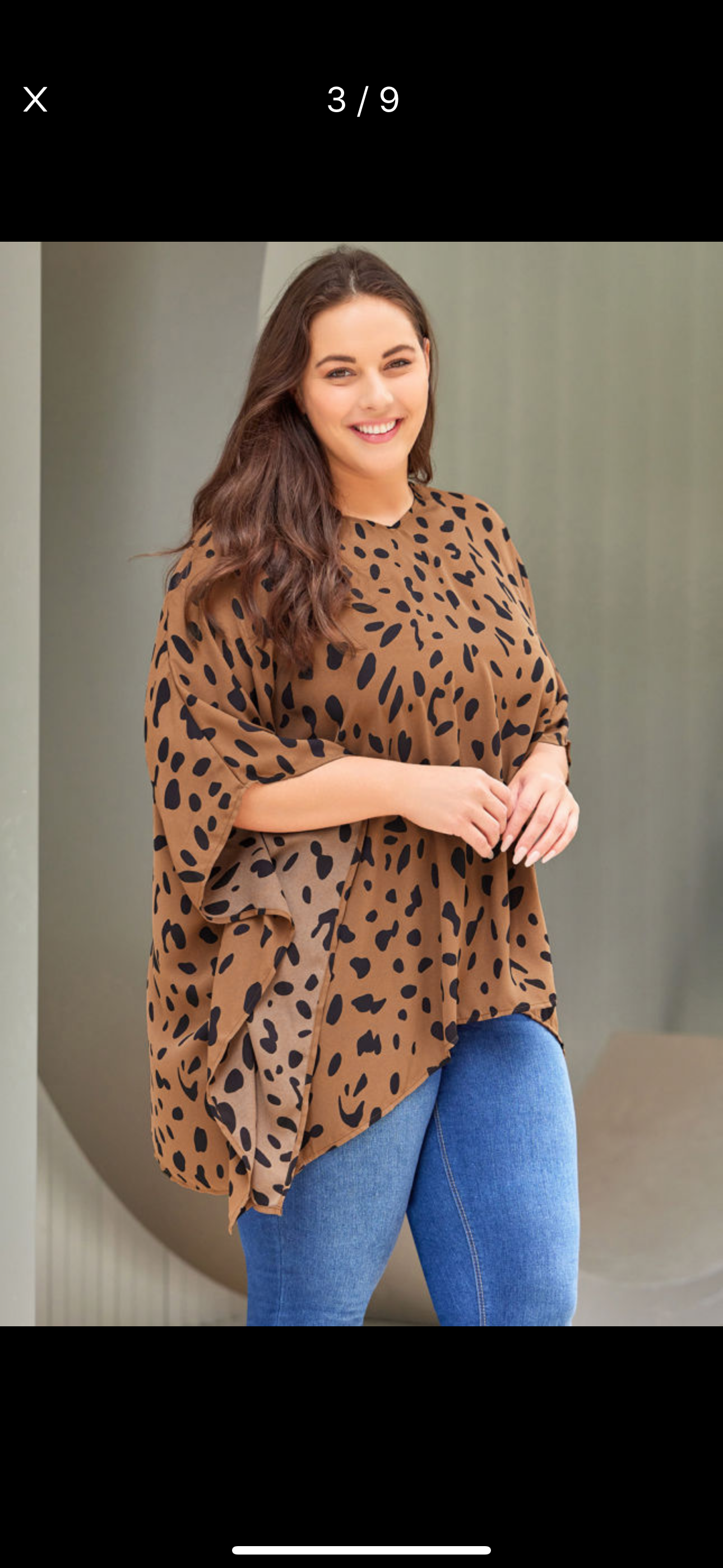 Plus Leopard Batwing Tunic