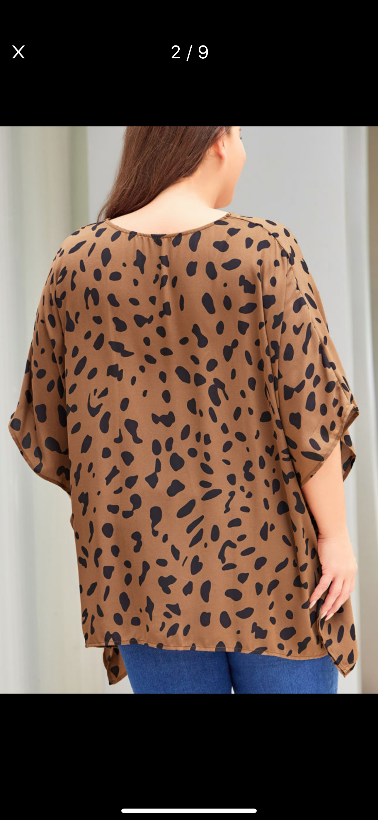 Plus Leopard Batwing Tunic